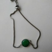 Yakut Renk Doğal Taş Zincir Kordon Gümüş Kaplama Asansörlü Kadın Bileklik - 1