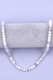 Merlinite Opal Doğal Taş Dizi 6 mm Küre Kesim - 2