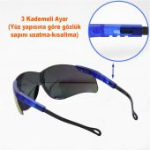 İş Güvenlik Gözlüğü 4 Hareketli Kulak Ayarlı Koruyucu Gözlük - 5