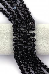 Akik ( A Kalite ) Doğal Taş Dizi 8 mm Fasetli Küre Kesim thumbnail 1