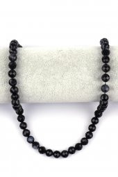 Akik ( A Kalite ) Doğal Taş Dizi 8 mm Fasetli Küre Kesim thumbnail 2