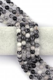 Rutil Kuvars Doğal Taş Dizi 8 mm Küre Kesim thumbnail 1