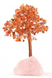 Pembe Kuvars - Karnelyan Akik Doğal Taş Ağaç thumbnail 1