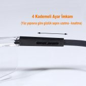 İş Güvenlik Gözlüğü Buğulanmaz Kulak Ayarlı Koruyucu Gözlük Gümüş - 4