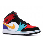 Nike Air Jordan 1 Mid BRED MULTI COLOR (GS) Spor Ayakkabı 554725-125 - 2