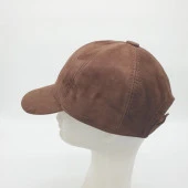 Bay Bayan Beyzbol Deri Süet Kep Karamel Renk - 5