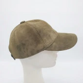 Bay Bayan Beyzbol Deri Süet Kep Haki Renk - 2