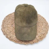 Bay Bayan Beyzbol Deri Süet Kep Haki Renk - 4