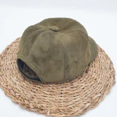 Bay Bayan Beyzbol Deri Süet Kep Haki Renk - 5