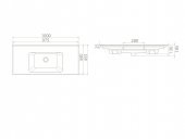 Turkuaz Cerastyle Arte Etajer Uyumlu Banyo Lavabo 100x45 cm - 2