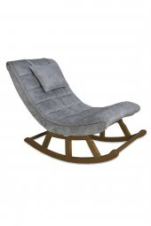 Asedia Miskin Ceviz Kül Gri Sallanan Sandalye Dinlenme Emzirme Baba Tv Okuma Uzanma Koltuğu Berjer thumbnail 1