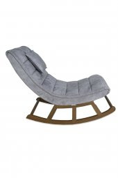 Asedia Miskin Ceviz Kül Gri Sallanan Sandalye Dinlenme Emzirme Baba Tv Okuma Uzanma Koltuğu Berjer thumbnail 2