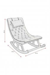 Asedia Miskin Ceviz Pembe Ahşap Sallanan Sandalye Dinlenme Emzirme Baba Tv Okuma Uzanma Koltuğu Berjer thumbnail 3