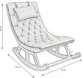 Asedia Miskin Lake Diego Ahşap Sallanan Sandalye Dinlenme Emzirme Baba Tv Okuma Uzanma Koltuğu Berjer thumbnail 2