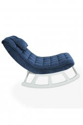 Asedia Miskin Lake Lacivert Sallanan Sandalye Dinlenme Emzirme Baba Tv Okuma Uzanma Koltuğu Berjer thumbnail 1