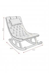 Asedia Miskin Naturel Çiçekli Ahşap Sallanan Sandalye Dinlenme Emzirme Baba Tv Okuma Uzanma Koltuğu Berjer thumbnail 4