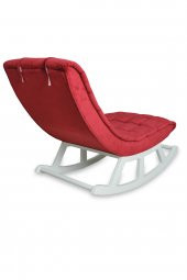 Asedia Miskin Lake Fuşya Ahşap Sallanan Sandalye Dinlenme Emzirme Baba Tv Okuma Uzanma Koltuğu Berjer thumbnail 3