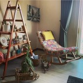 Asedia Miskin Naturel Retro Ahşap Sallanan Sandalye Dinlenme Emzirme Baba Tv Okuma Uzanma Koltuğu Berjer - 4