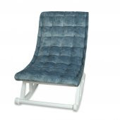 Asedia Miskin Lake Mavi Ahşap Sallanan Sandalye Dinlenme Emzirme Baba Tv Okuma Uzanma Koltuğu Berjer thumbnail 3