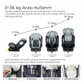 Huggy Armor Rotate360° Dönebilen 0-36 İsofix Oto Koltuğu - 8