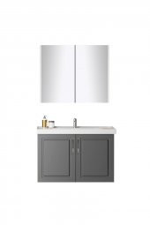 KAREN BANYO ARİN BANYO DOLABI TAKIMI MDF, 80 CM, ANTRASİT - 3