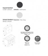 KAREN BANYO ARİN BANYO DOLABI TAKIMI MDF, 80 CM, ANTRASİT - 5