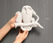 Aile Baykuş Seramik Bisküvi Boyanabilir Obje (Ham Ürün) thumbnail 2