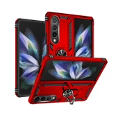 Gpack Samsung Galaxy Z Fold 4 Kılıf Vega Sert Silikon Tank Standlı Yüzüklü Mıknatıslı - 5