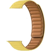 Gpack Apple Watch SE 2 2022 44mm Kordon Deri Mıknatıslı Gizli Mıknatıslı KRD 34 - 9
