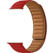 Gpack Apple Watch SE 2 2022 44mm Kordon Deri Mıknatıslı Gizli Mıknatıslı KRD 34 - 3