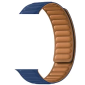Gpack Apple Watch SE 2 2022 44mm Kordon Deri Mıknatıslı Gizli Mıknatıslı KRD 34 - 2