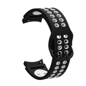 Gpack Samsung Galaxy Watch 5 Pro Kordon Delikli Çift Renk Silikon - 1