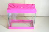 Girist Pet Beta Balıklar İçin Pembe Renk Mini Akvaryum 22,5x20x11,5 - 2