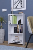 ABETE MOBİLYA 3 Raflı Kitaplık / Beyaz - 1