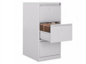 Üç Çekmeceli Metal Kartoteks Askılı Dosya Dolabı Gri Renk - 2