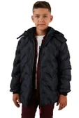 Life For Moda Erkek Çocuk İçi Peluş Astarlı Çıkarılabilir Kapüşonlu Su Geçirmez Mont 5053 - 12