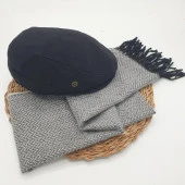 İkili Takım Kasket Ve Atkı Siyah Ve Gri - 12