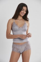 Dantelli Penye Atlet Külot Kaşkorse Set - 3