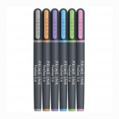 Fineliner 6 Lı Pastel İnce Uçlu Kalem Prime Ink 6 Renk 1 Paket - 2