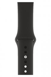 Watch Siyah Kordon 42 mm 44 mm Silikon Kayış - 1