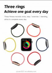 Apple Uyumlu Watch  7 Son Sürüm Nike 44 Siyah Akıllı Saat Giyilebilir Teknoloji  Android İos Uyumlu WatchOs - 5