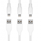 PL-S01 Data Cable Lightning Apple Uyumlu Şarj Kablosu 3 Lü Set - 1