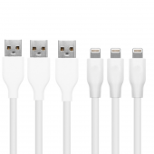 PL-S01 Data Cable Lightning Apple Uyumlu Şarj Kablosu 3 Lü Set - 2