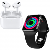 Ekran Smartwatch Siyah Akıllı Saat Airpods Pro Anc Özellikli Kablosuz Bluetooth Kulaklık thumbnail 2