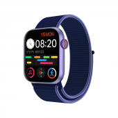 Samsung Uyumlu Galaxy Buds+ Pembe Bluetooth Kulaklık Smartwatch Mavi Silikon Ve Hasır Kordonlu Akıllı Saat - 3
