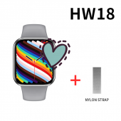 Samsung Uyumlu Galaxy Buds+ Pembe Bluetooth Kulaklık Smartwatch Gri Silikon Ve Hasır Kordonlu Akıllı Saat - 1