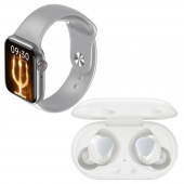 Samsung Galaxy Buds+ Beyaz Bluetooth Kulaklık M26 Plus Smart Watch 6 Gri Akıllı Saat - 2