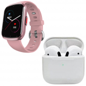 Pro 5 Beyaz Bluetooth Kulaklık Smartwatch Pembe Akıllı Saat - 2