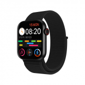 Pro 5 Beyaz Bluetooth Kulaklık HW18 Smartwatch Siyah Silikon Ve Hasır Kordonlu Akıllı Saat - 1