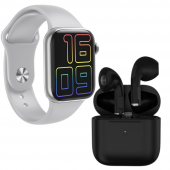 Pro 5 Siyah Bluetooth Kulaklık Full Ekran Smartwatch Gri Akıllı Saat - 7